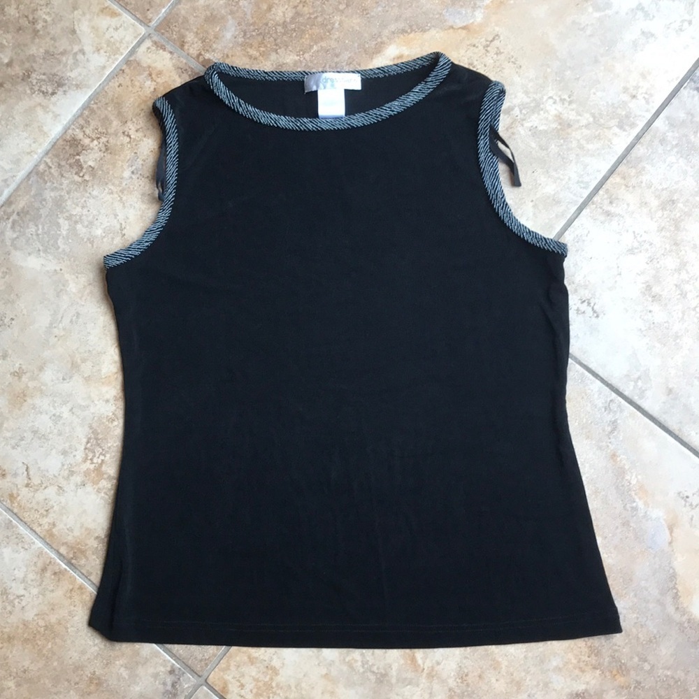 Dress barn black formal tank top high neck